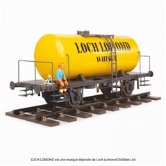Tintin Statue Resin: Tintin and Snowy the Wagon Loch Lomond, 77 cm (Moulinsart 40030)