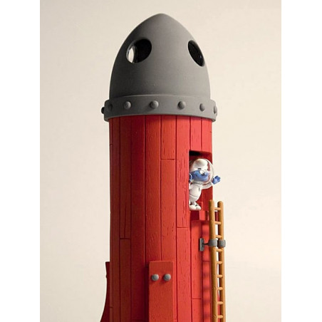 Schlümpfe Figuren: Kustharzfiguren Szene Schlumpf Rakete Cosmoschlumpf, 28 cm (Fariboles FARCOSMO)