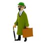 Tintin Figurine: Professor Calculus with briefcase, 8,5cm (Moulinsart 42446)