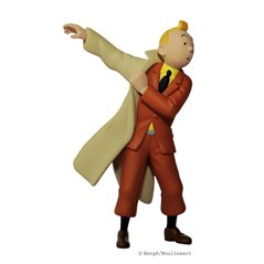 Figurine Tintin in trenchcoat