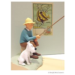 Figur Tim und Struppi "Der Angler"