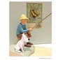 Figurine Tintin and Snowy fishing