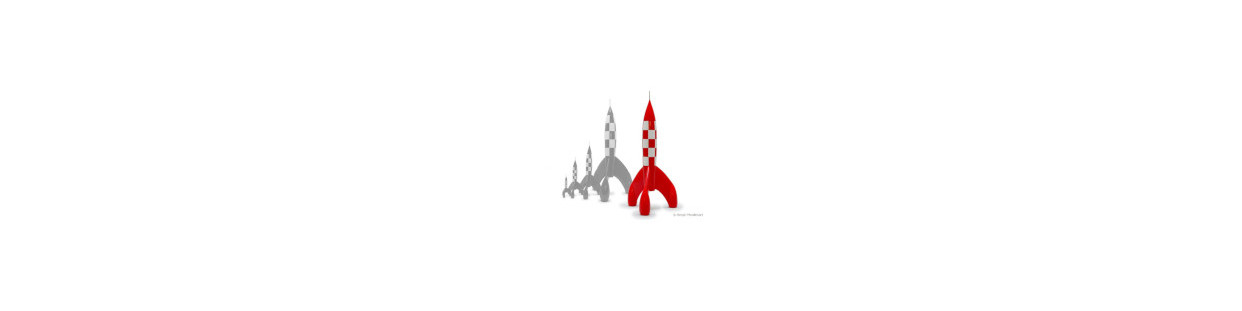 Tintin Rocket Statue | 30, 60, 90 & 150 cm | xfueru.com